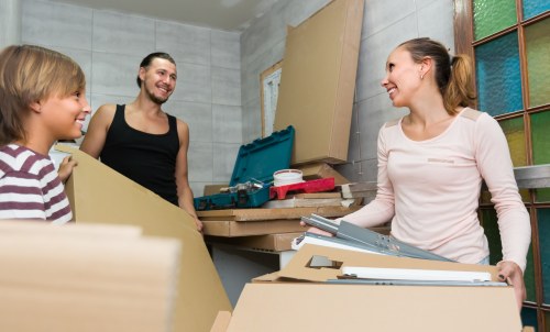 Professional house removals team working in Hainault residential area