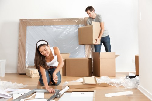 Furniture being safely loaded during a Hainault house move