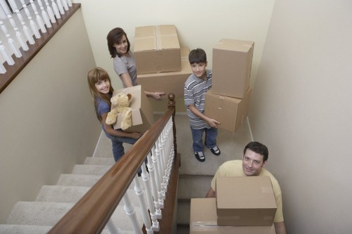 Moving van ready for flat removals in Hainault